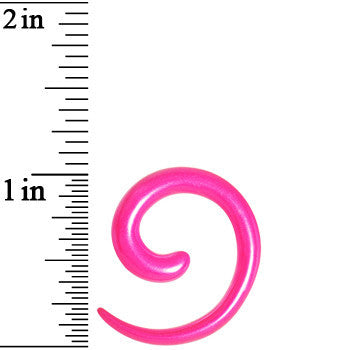 6G Hyacinth Pink Metallic Pearl Acrylic Spiral Taper