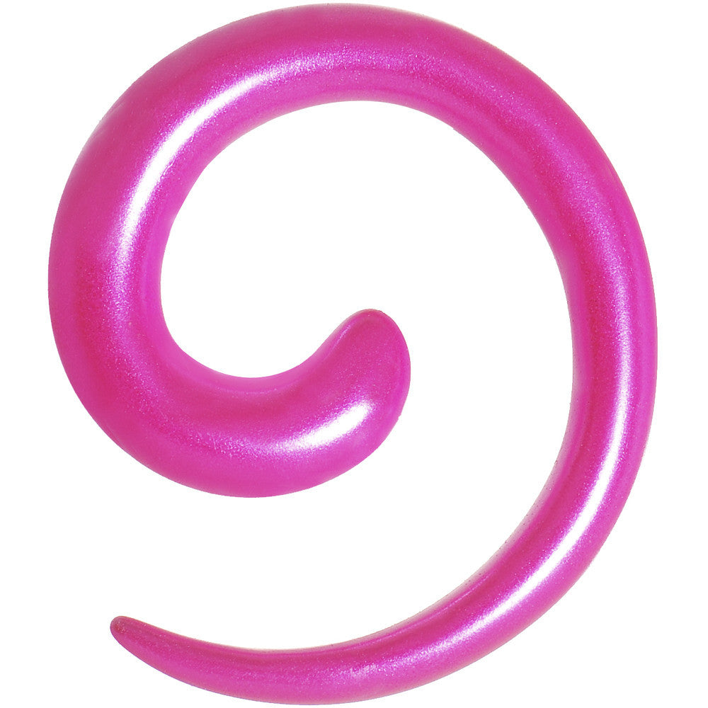 4G Hyacinth Pink Metallic Pearl Acrylic Spiral Taper