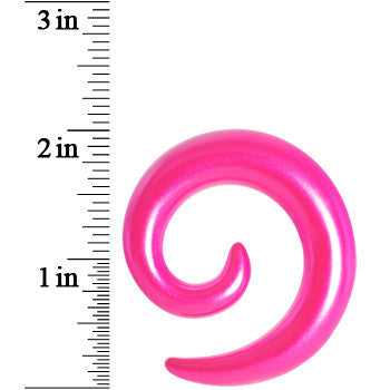 1/2 Hyacinth Pink Metallic Pearl Acrylic Spiral Taper