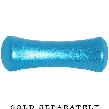 8G Azure Blue Metallic Pearl Acrylic Saddle Plug