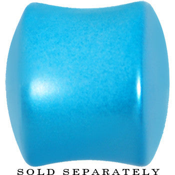 9/16 Azure Blue Metallic Pearl Acrylic Saddle Plug