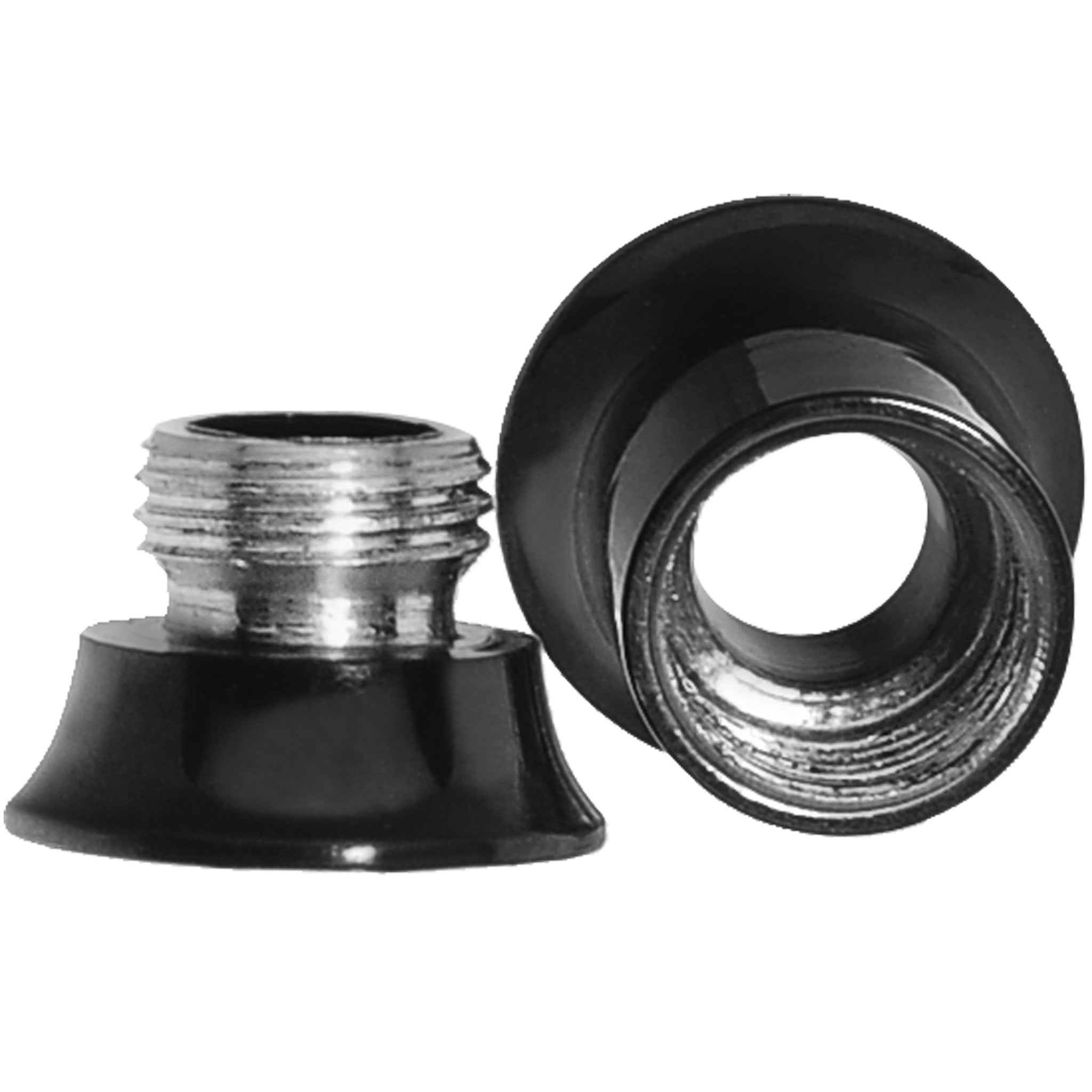 2G Anodized Titanium Black Double Flare Screw Fit Tunnel