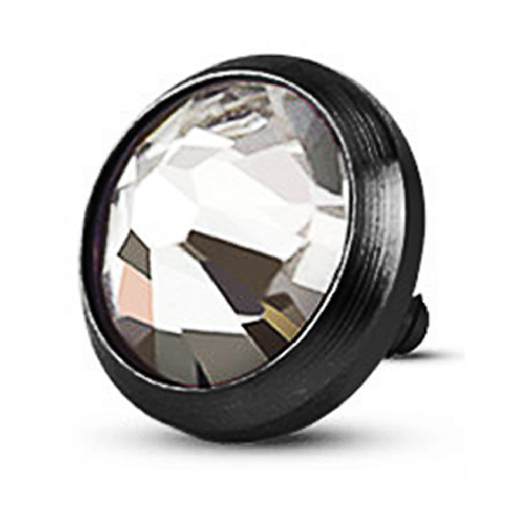 5mm Black Titanium CZ Dermal Top