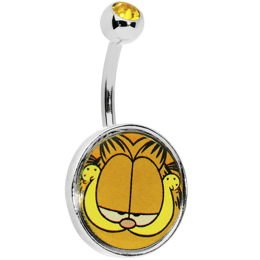 Mischievous Smile Garfield Belly Ring