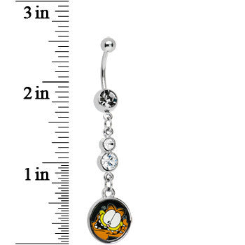 Chain Dangle Expression Garfield Belly Ring