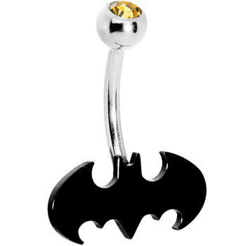 Stainless Steel Batman Belly Ring