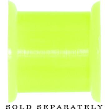 Neon Yellow Silicone Peace Sign Tunnel 0G to 14mm