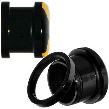 7/16 Black Acrylic Batman Screw Fit Plug Set
