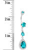 Hollywood Diva Aqua Gem Teardrop Belly Ring