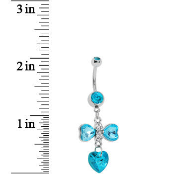 Heavenly Flight Blue Gem Belly Ring