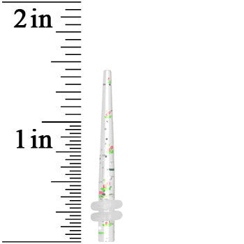 8G Clear Acrylic Glitter Cherry Confetti Taper