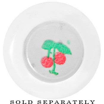 4G Clear Acrylic Glitter Cherry Confetti Taper