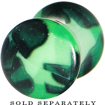 4G Green Acrylic Four Leaf Clover Field Saddle Plug