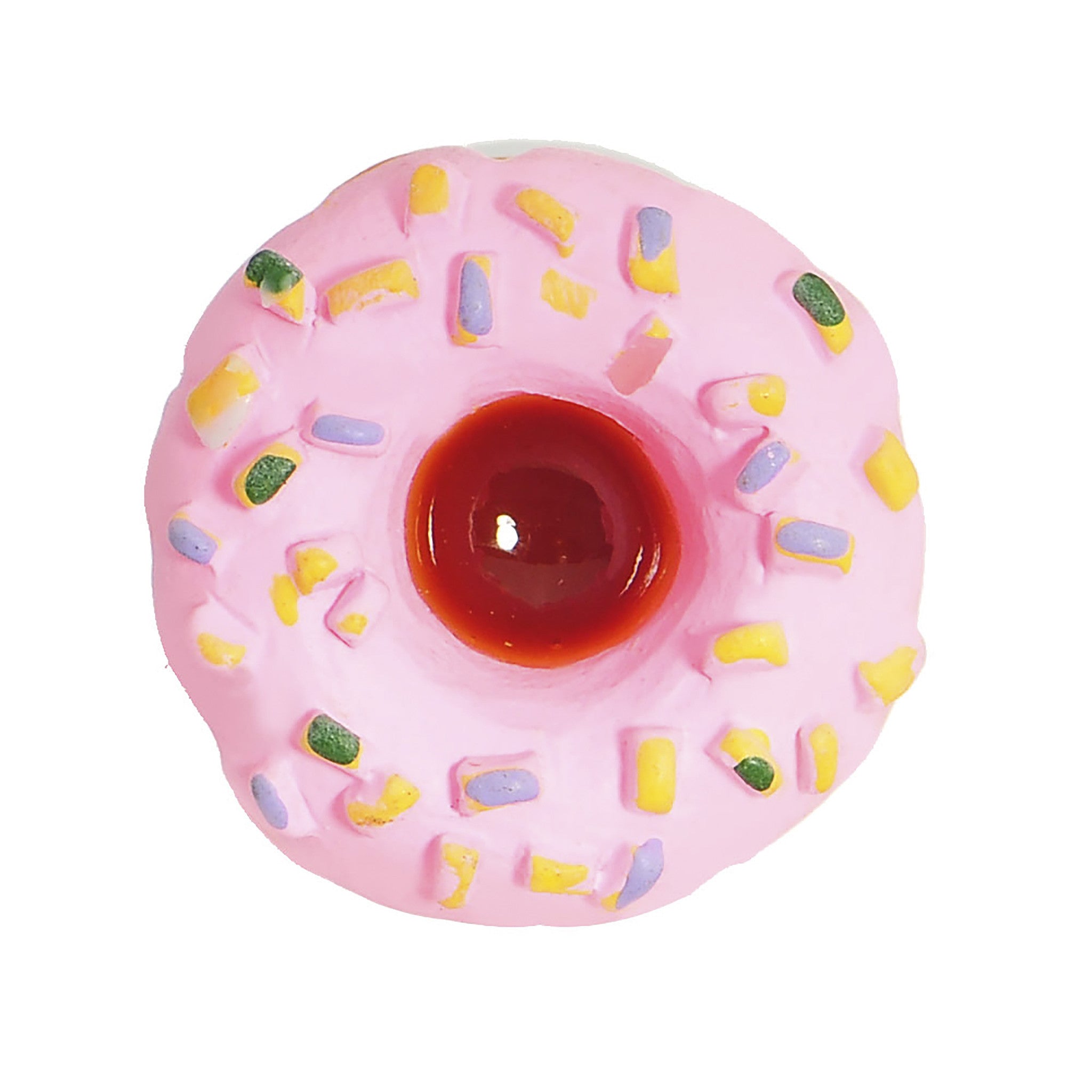 9/16 Pink Frosted Doughnut Saddle Plug