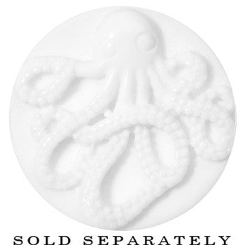 20mm White Acrylic Octopus Plug
