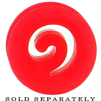 0G Red Flexible Silicone Flat Spiral Plug