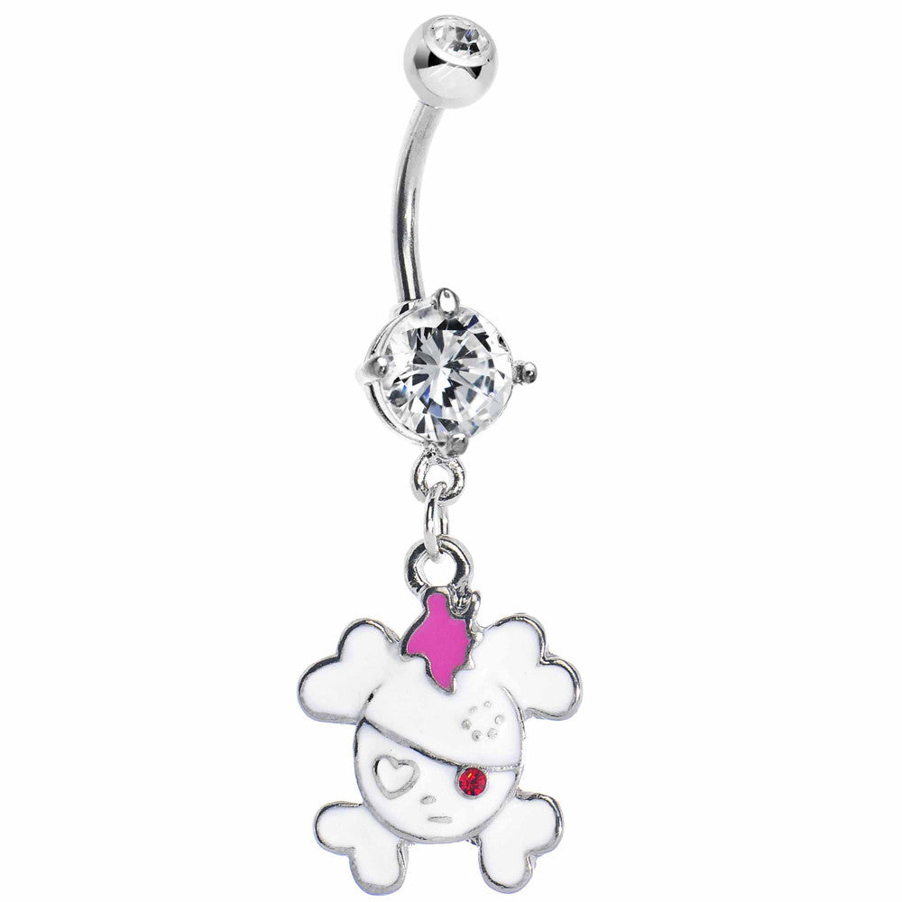 Lovable Zombie Crossbones Skull Belly Ring