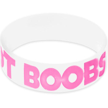 White Pink Got Boobs Awareness for Breast Cancer Bracelet