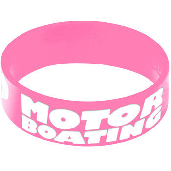 Pink White I Love Motor Boating Awareness for Breast Cancer Bracelet