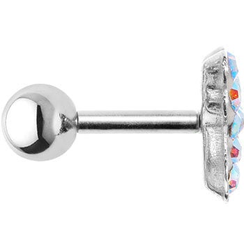 16G Aurora Crystal Ferido Butterfly Cartilage Tragus Earring