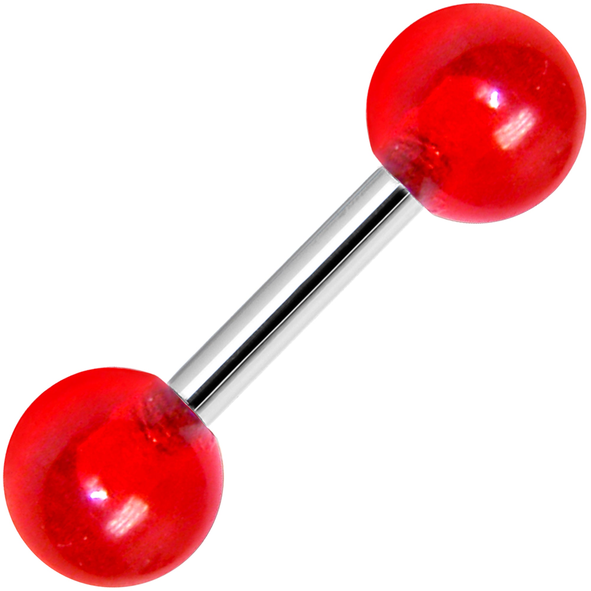 Red Acrylic Ball Cartilage Tragus Barbell