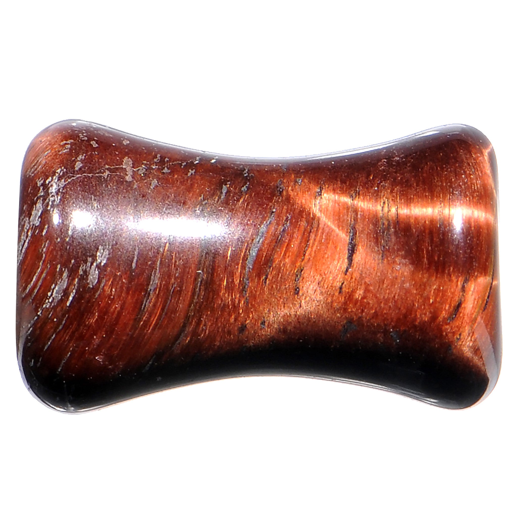 2G Red Tiger Eye Natural Stone Plug
