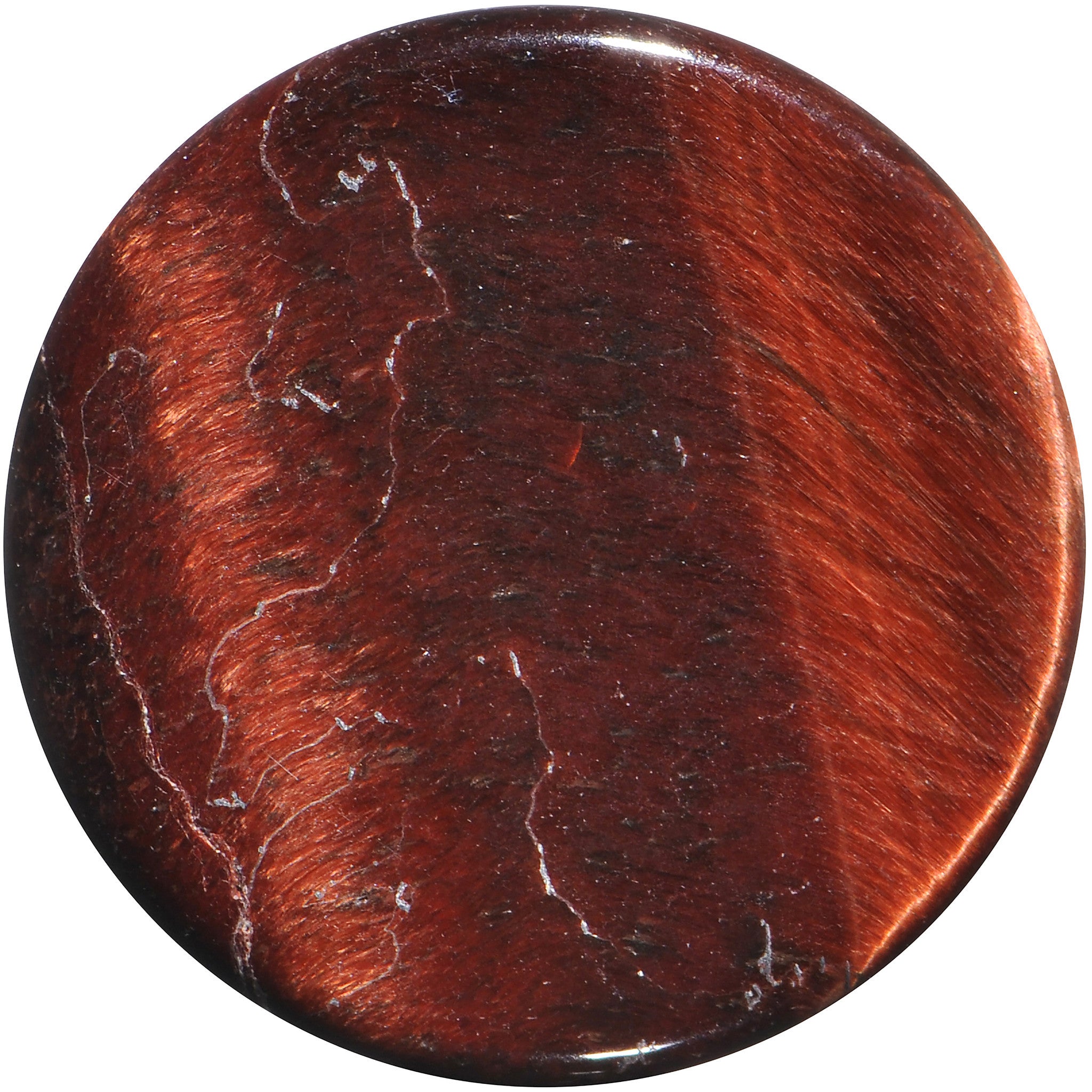 7/8 Red Tiger Eye Natural Stone Plug