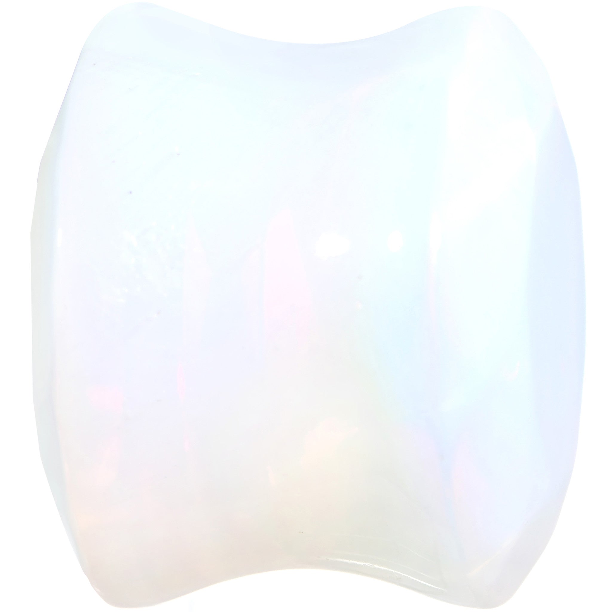 5/8 Opalite Semi Precious Stone Faceted Double Flare Plug
