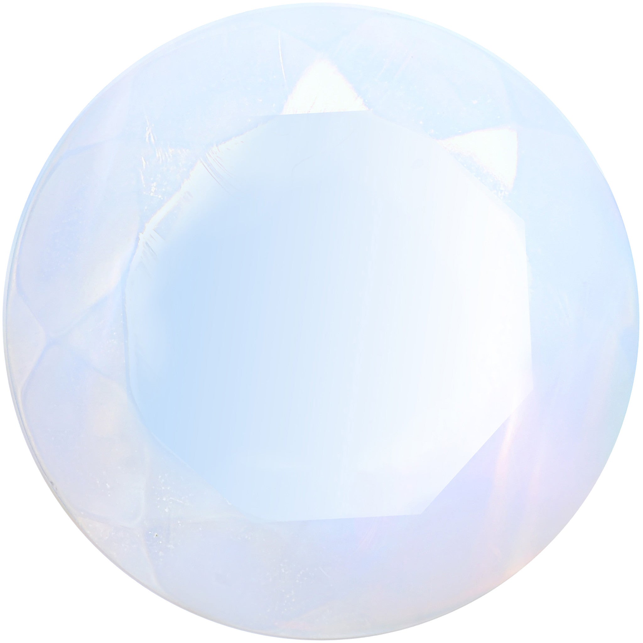 5/8 Opalite Semi Precious Stone Faceted Double Flare Plug