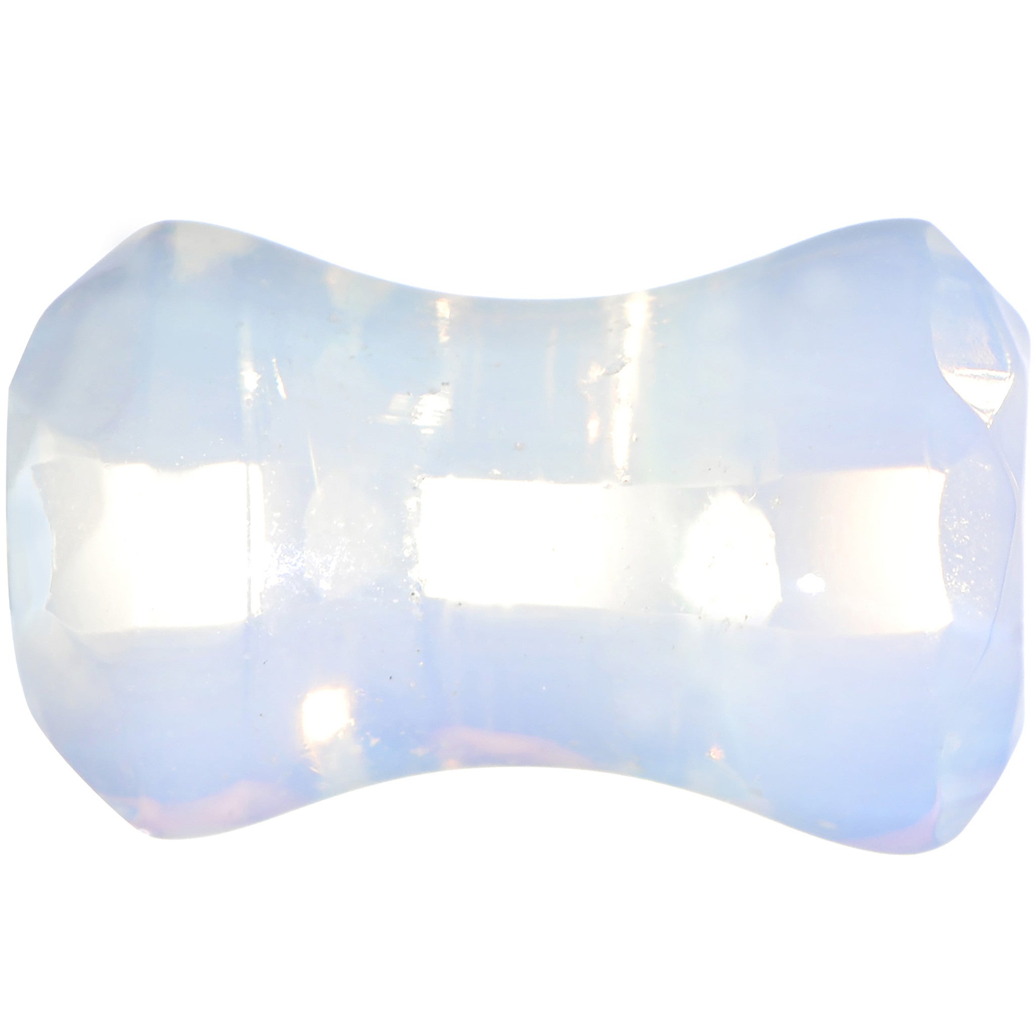 2G Opalite Semi Precious Stone Faceted Double Flare Plug
