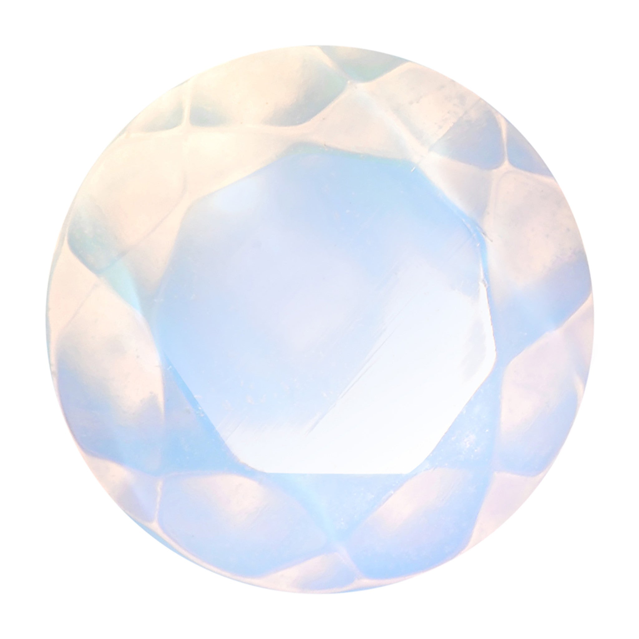 2G Opalite Semi Precious Stone Faceted Double Flare Plug