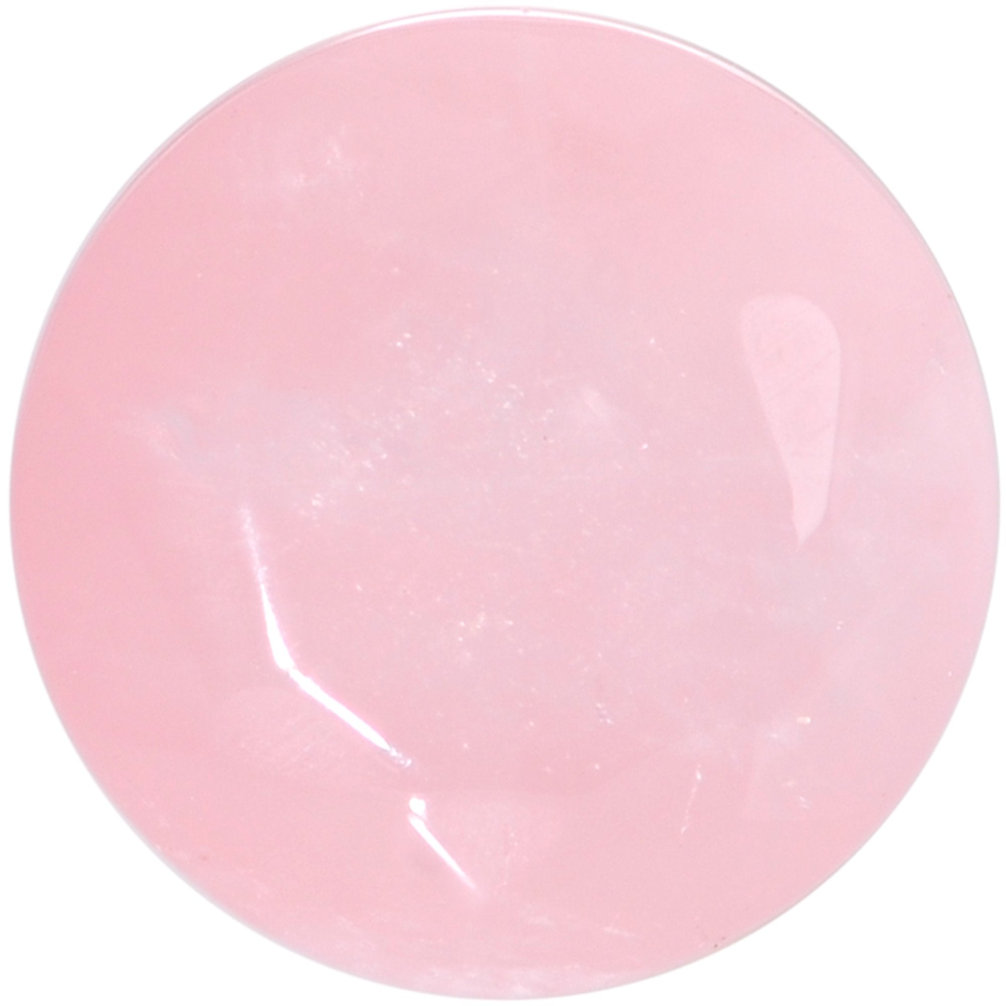 0G Rose Flower Quartz Semi Precious Stone Faceted Double Flare Plug Set