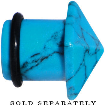 5/8 Turquoise Semi Precious Stone Pyramid Top Plug