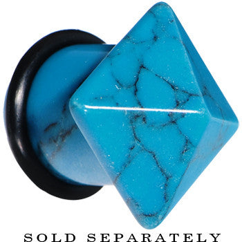 9/16 Turquoise Semi Precious Stone Pyramid Top Plug