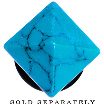 4G Turquoise Semi Precious Stone Pyramid Top Plug