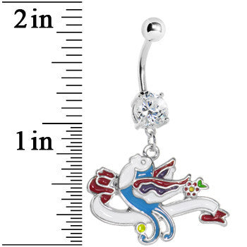 Crystalline Gem Songbird Belly Ring