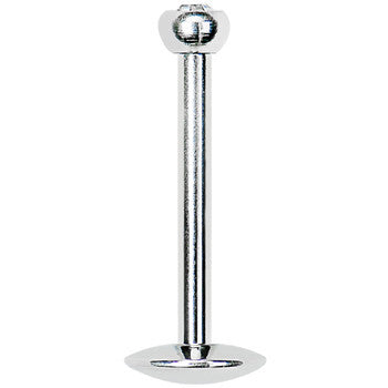 16G 3/8 Internally Threaded 2.5mm Gem Ball Labret