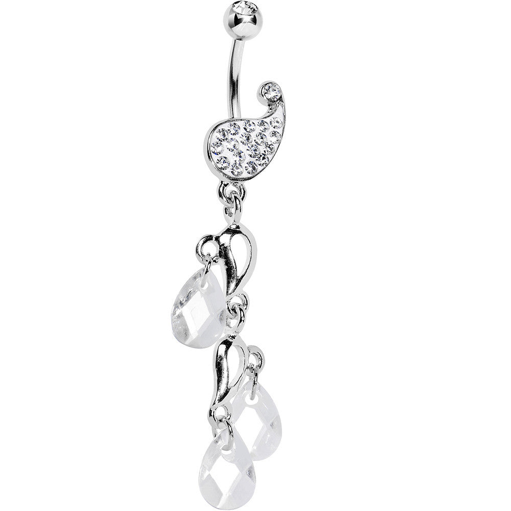 Crystalline Gem Raindrop Ice Belly Ring