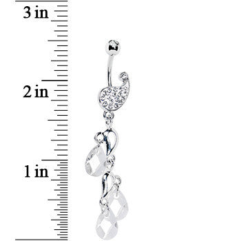 Crystalline Gem Raindrop Ice Belly Ring