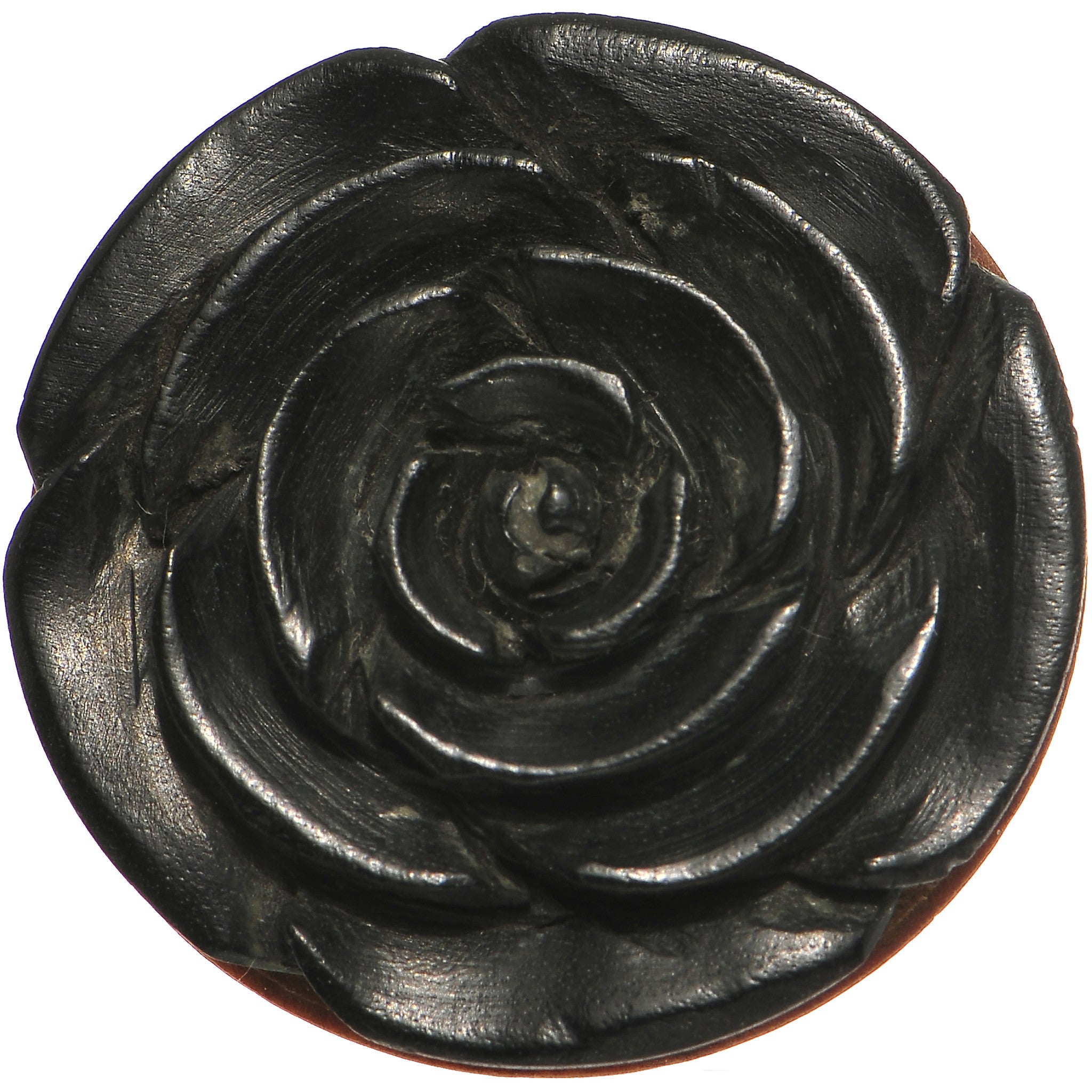 5/8 Organic Rose Iron Wood Flower Plug