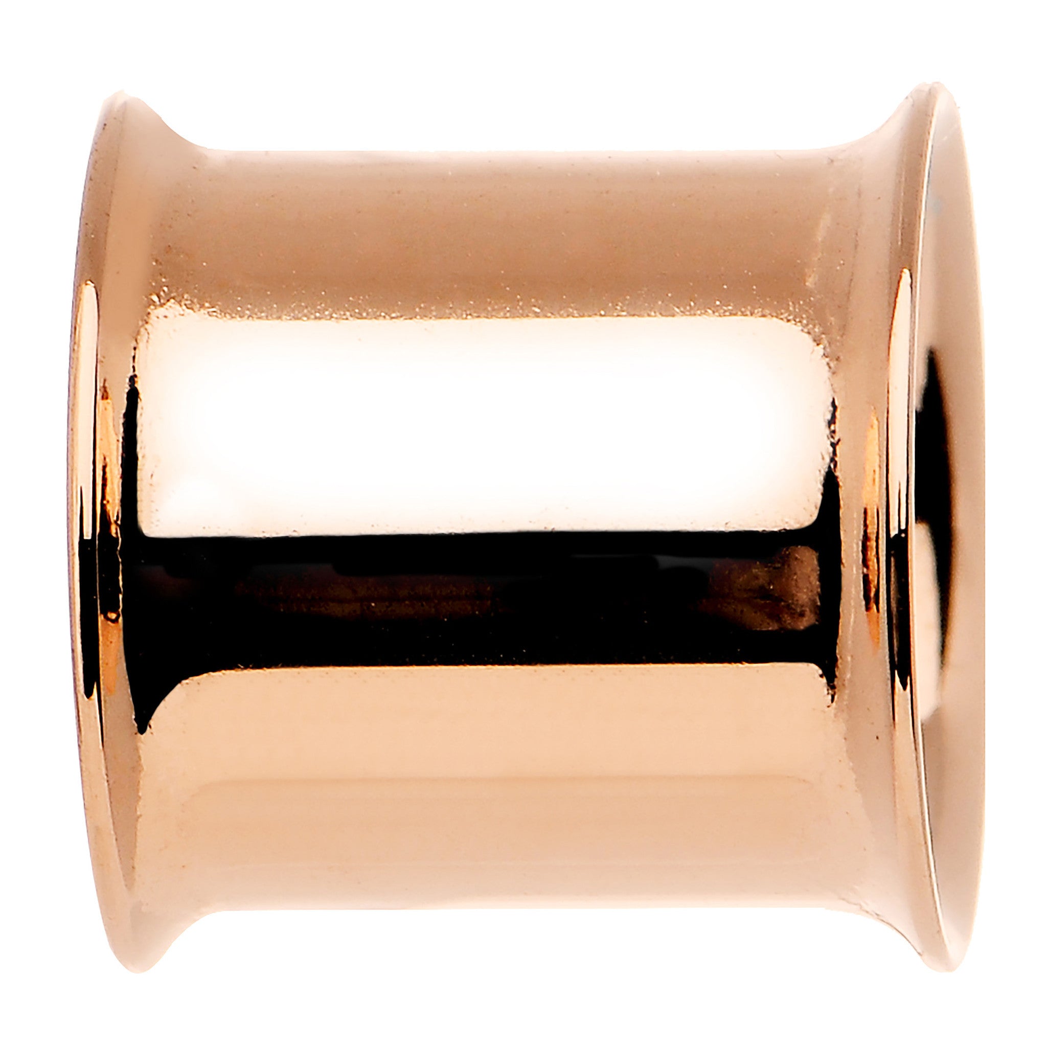 7/16 Double Flare Rose Gold Plated Hollow Tunnel Plug
