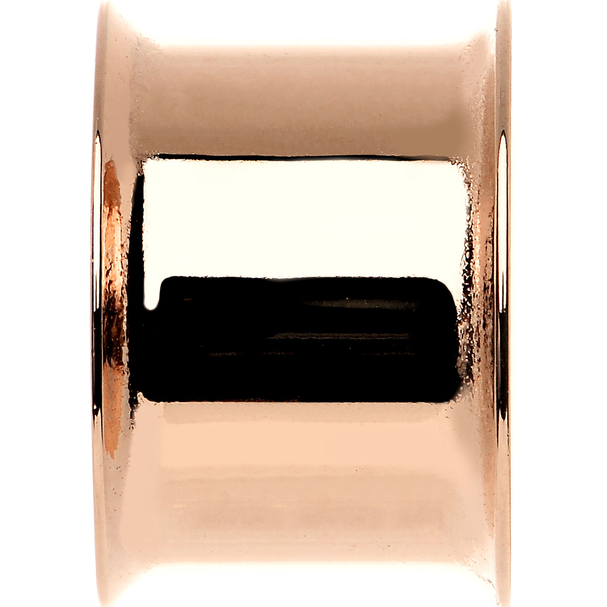 9/16 Double Flare Rose Gold Plated Hollow Tunnel Plug