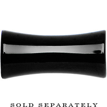 6G Double Flare Black Titanium Hollow Divine Cross Tunnel Plug