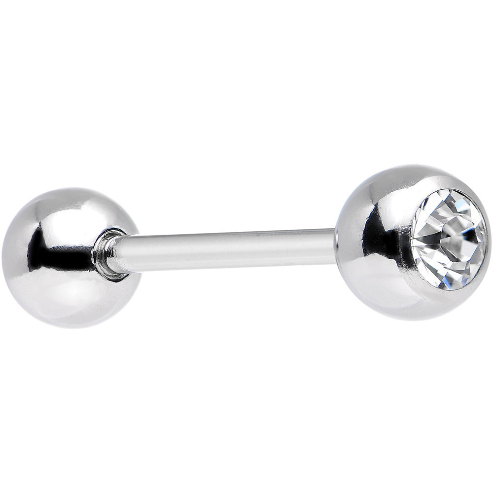 Crystal Barbell Tongue Ring Created with Crystals