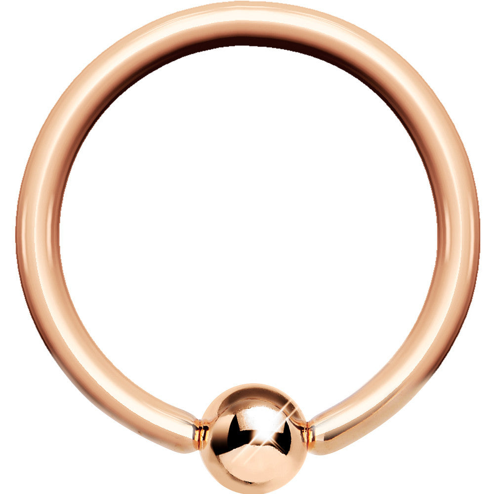 14G Rose Gold BCR Captive Ring 1/2 4mm Ball