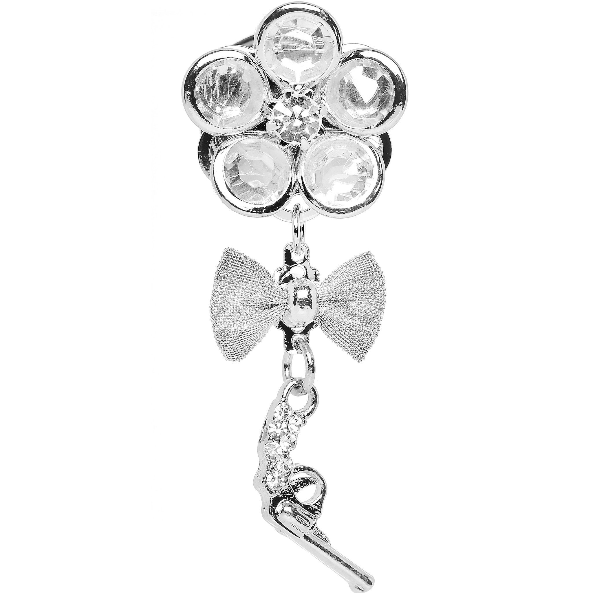 Clear Gem My Lady Flower Gun Dangle Plug Sizes 5mm to 12mm