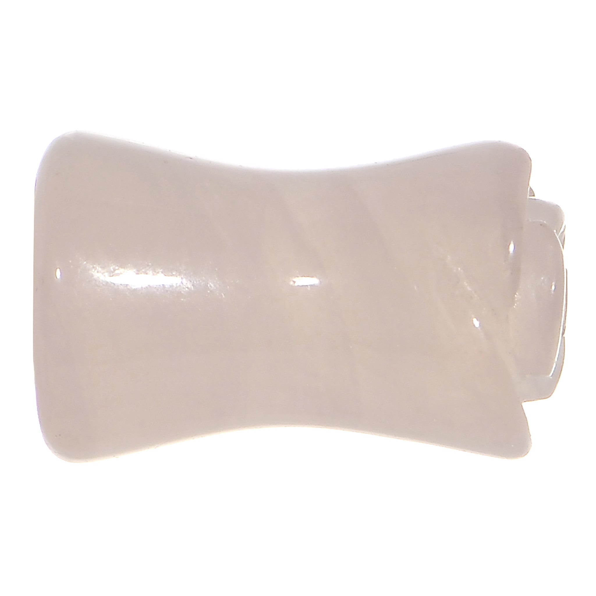 2G Natural Rose Quartz Blooming Flower Stone Saddle Plug