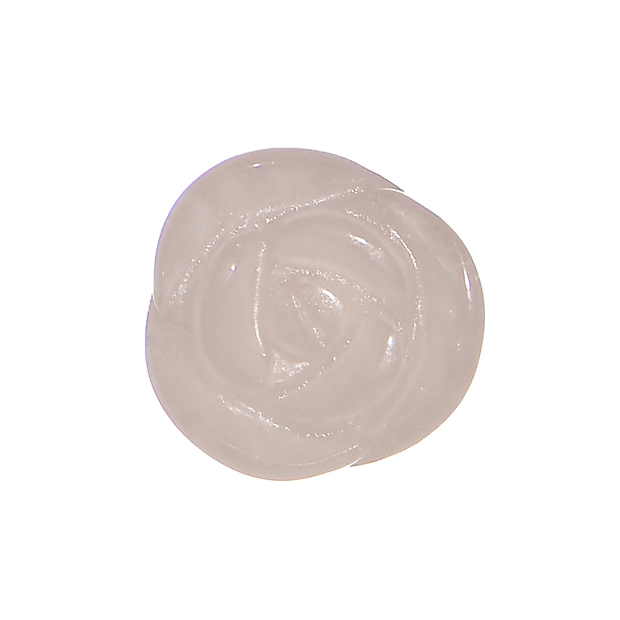 2G Natural Rose Quartz Blooming Flower Stone Saddle Plug