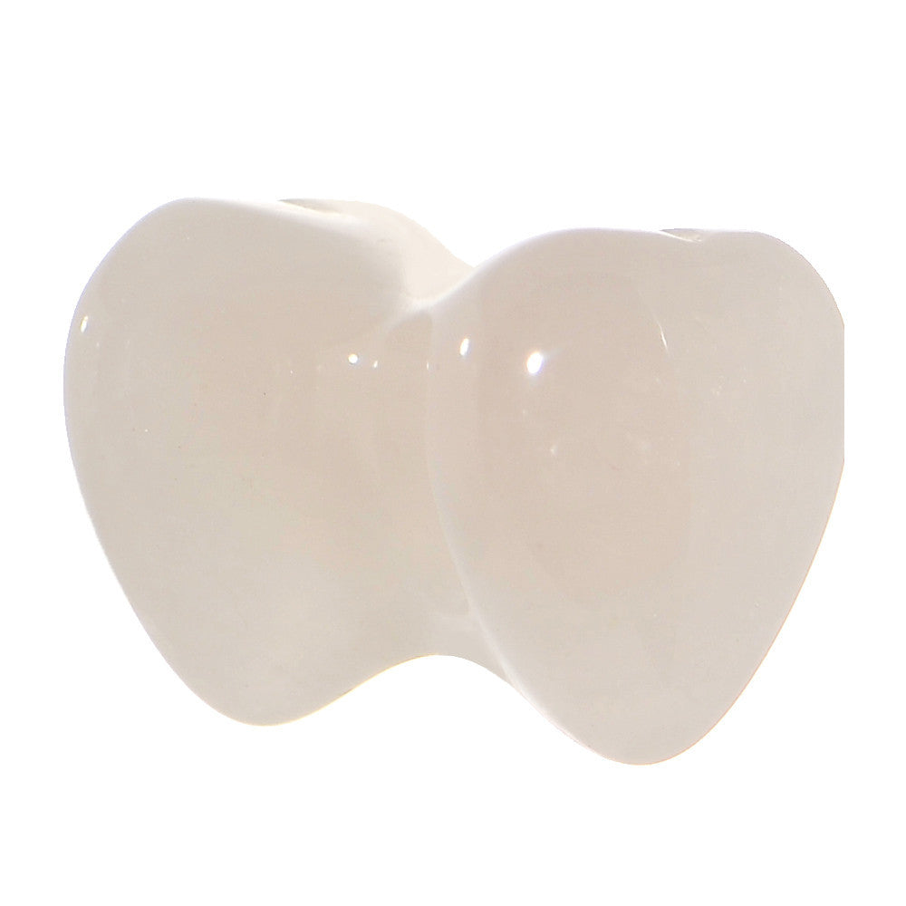 2G Natural Rose Flower Quartz Sweet Heart Stone Saddle Plug