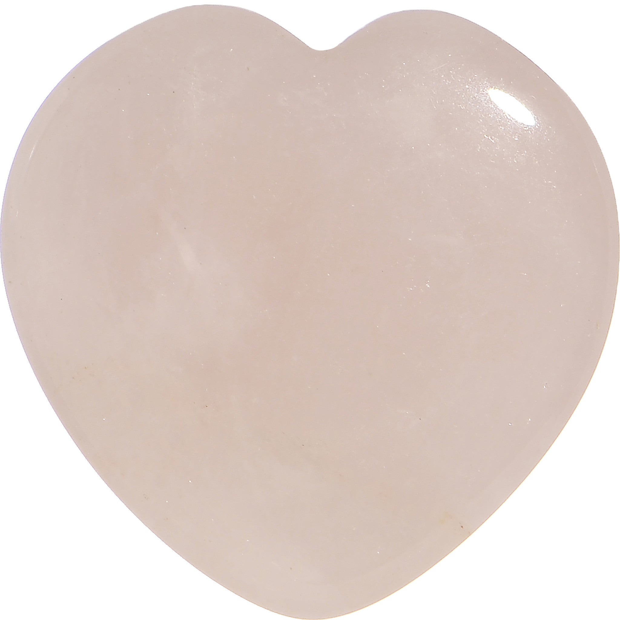 5/8 Natural Rose Quartz Sweet Heart Stone Saddle Plug Set
